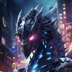 Futuristic Crystal Dragon