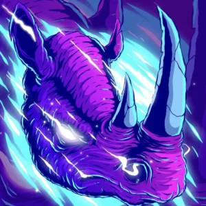 Neon LoL Unicorn Art