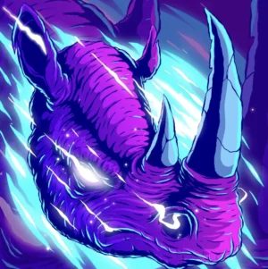 Neon LoL Unicorn Art